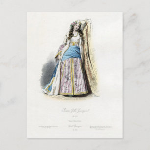 Carte Postale Costume traditionnel jeune fille grecque