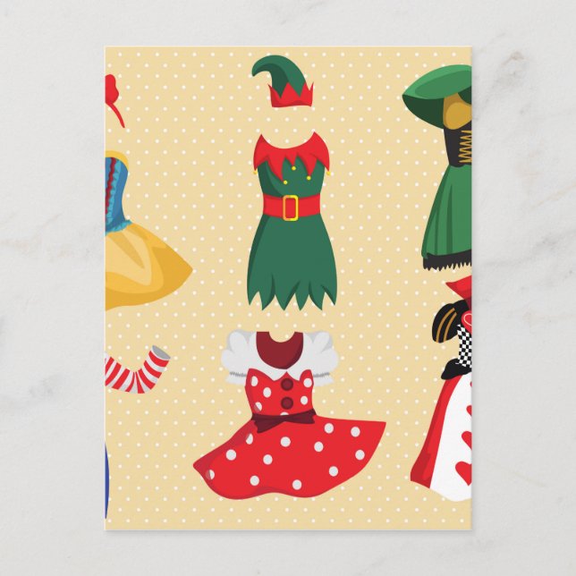 Carte Postale costumes d'halloween (Devant)
