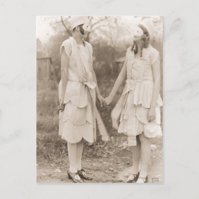 Carte Postale Costumes d'Halloween vintages (Devant)