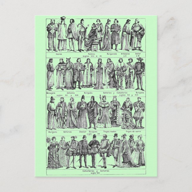 Carte Postale Costumes historiques (Devant)
