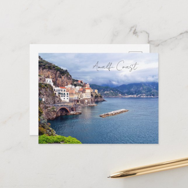 Carte Postale Côte Amalfi (Devant/Arrière en situation)