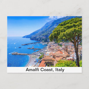 Carte Postale Côte amalfitaine, Italie. Vue sur la ville d'Amalf