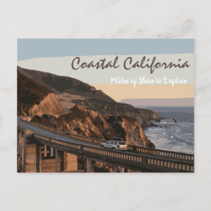 Carte postale Côte Californie Miles Shore