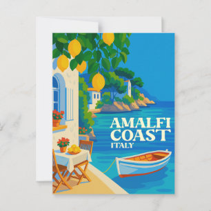 Carte Postale Côte d'Amalfi Italie Citronnier Voyage Vintage