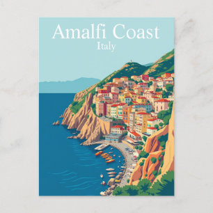Carte Postale Côte d'Amalfi, Italie Voyage Méditerranée