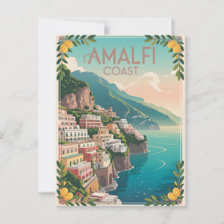 Carte Postale Côte d'Amalfi vintage