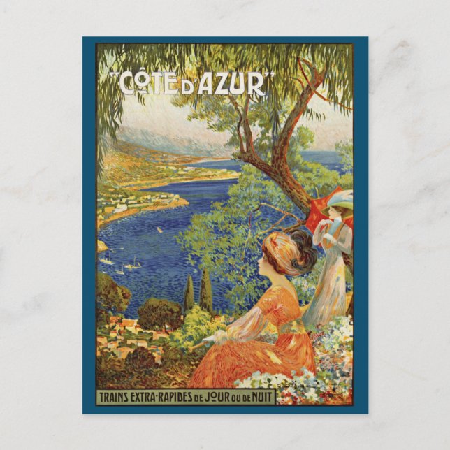 Carte Postale Côte d'Azur et Côte d'Azur Vintage (Devant)