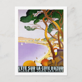 Carte Postale Côte d'Azur vintage, France -