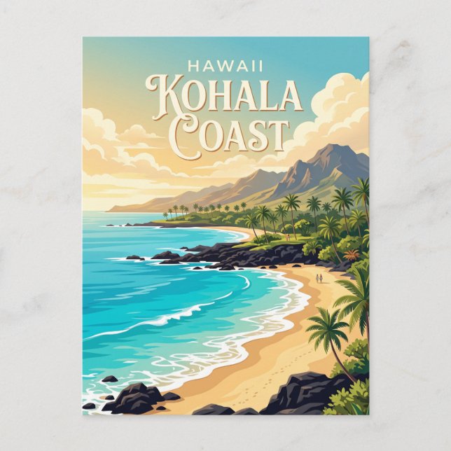 Carte Postale Côte de Kohala, Hawaï (Devant)