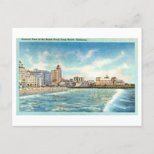 Carte Postale Côte de Long Beach, Californie, Vintage voyage