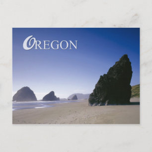 Carte Postale Côte de l'Oregon avec formations rocheuses