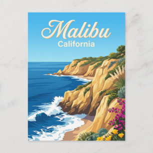 Carte Postale Côte de Malibu Californie