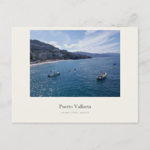 Carte Postale Côte de Puerto Vallarta et bateaux de pêche