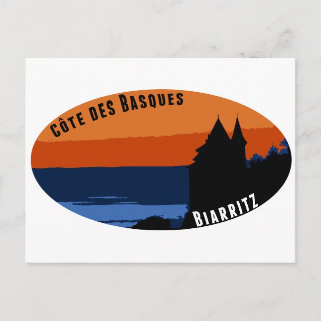 Carte Postale Côte des Basques Biarritz (Devant)