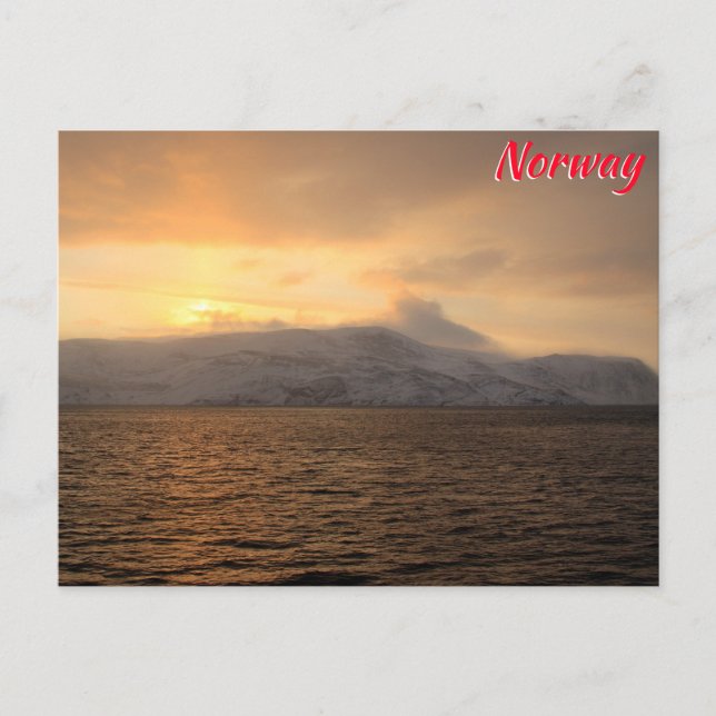 Carte Postale Côte d'hiver de la Norvège (Devant)