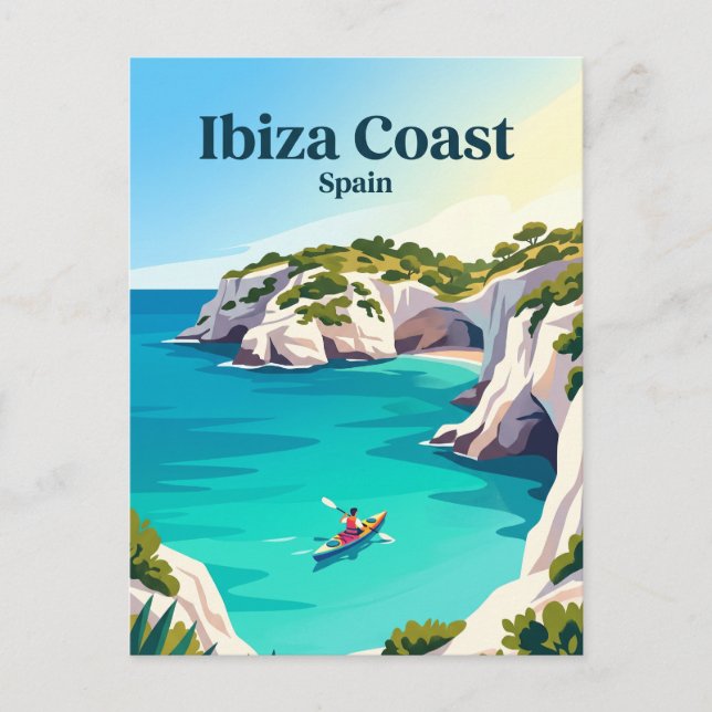 Carte Postale Côte d'Ibiza Espagne (Devant)