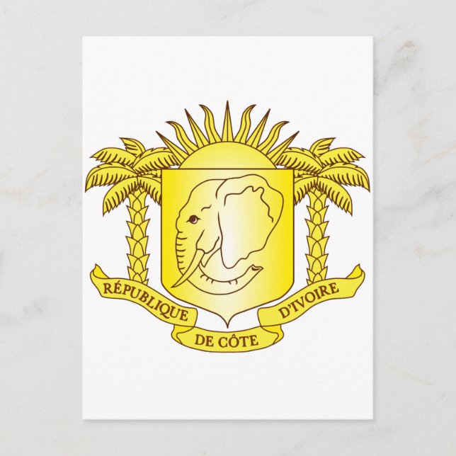 Carte Postale Côte d'Ivoire Armoiries CI (Devant)