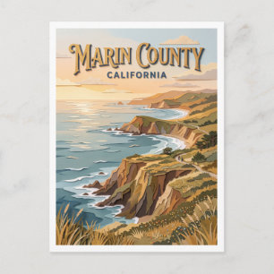 Carte Postale Côte du comté de Marin Californie