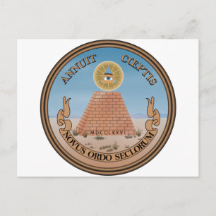 Carte Postale Côté du Grand Sceau américain (inverse)