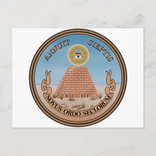 Carte Postale Côté du Grand Sceau américain (inverse) (Devant)