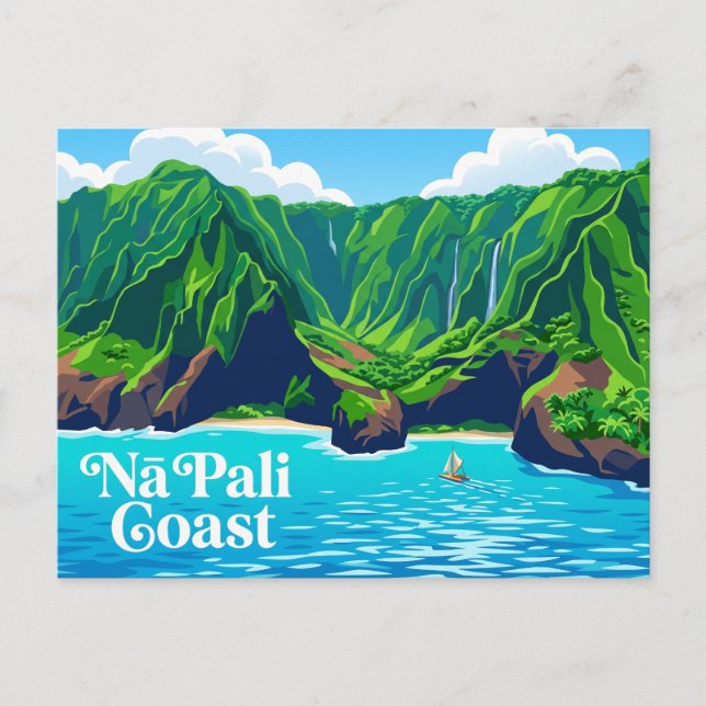 Carte Postale Côte Nā Pali Hawaii (Devant)