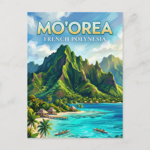 Carte Postale Côte Nord de Moorea Polynésie française