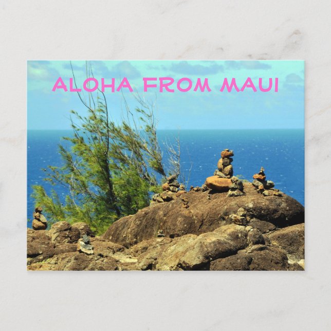 Carte postale côtière de Maui (Devant)