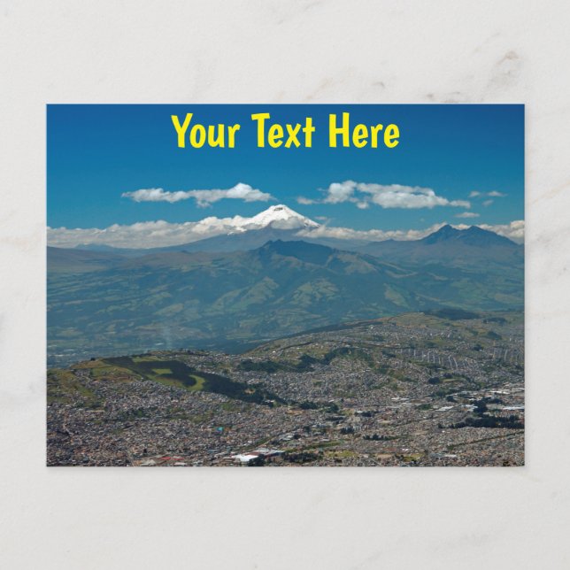 Carte Postale Cotopaxi & Quito personnalisables (Devant)