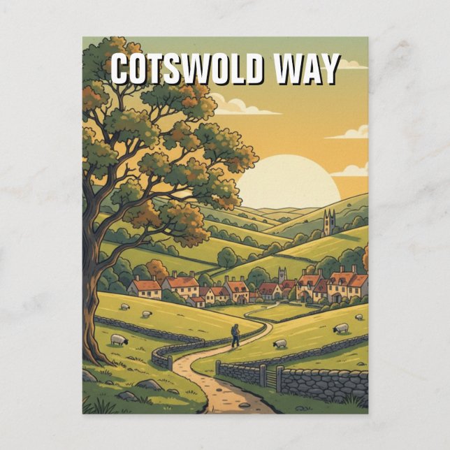 Carte Postale Cotswold Way Angleterre Travel (Devant)