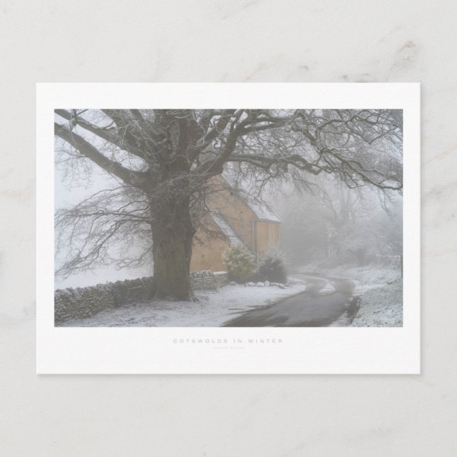 Carte Postale Cotswolds en hiver (Devant)