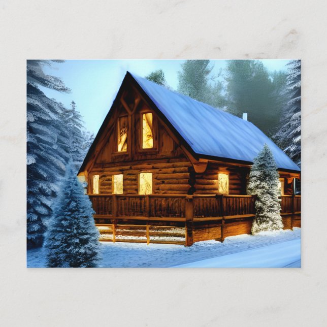 Carte Postale Cottage Country Northern Pine Cabine (Devant)