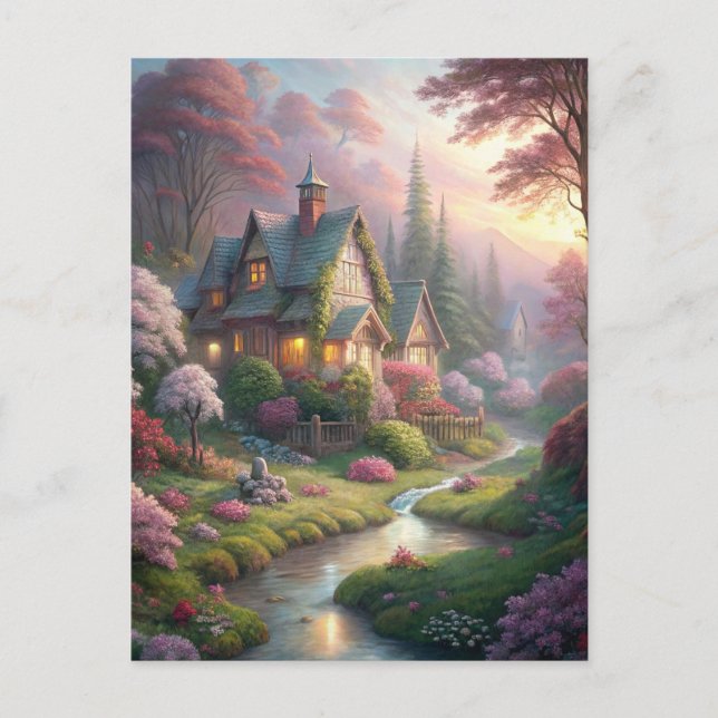 Carte Postale Cottage et jardin (Devant)