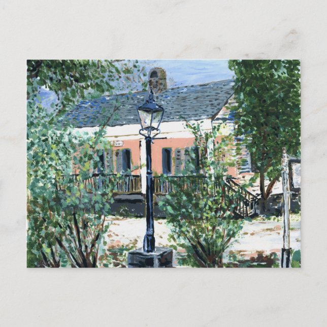 Carte Postale Cottage rose sur la rivière (Devant)