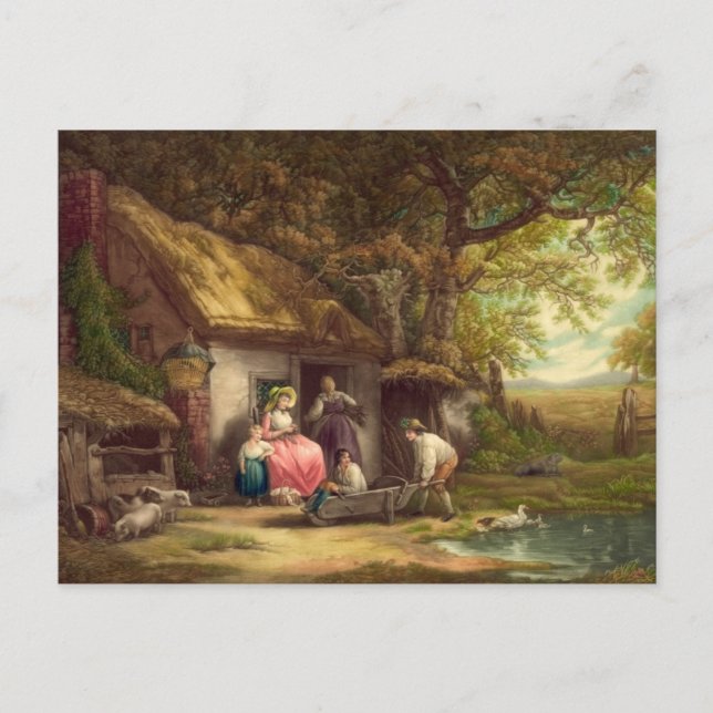 Carte Postale Cottage vintage (Devant)