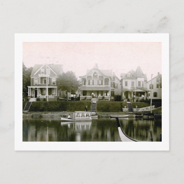 Carte Postale Cottages, Asbury Park, New Jersey Vintage (Devant)