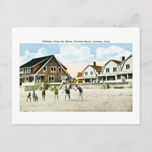 Carte Postale Cottages le long de la Rive, Fairfield, Connecticu