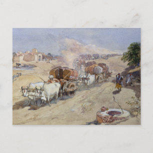 Carte Postale Cotton Transport, Inde, 1862 (avec le dessus de he