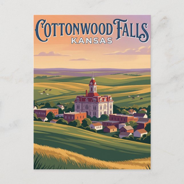Carte Postale Cottonwood Falls Kansas (Devant)
