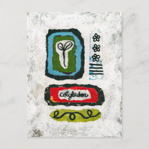 Carte postale Cotyledon - Art abstrait