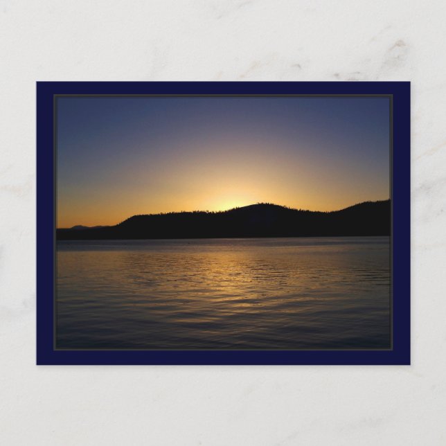 Carte Postale Couché de soleil sur le lac Tahoe (Devant)
