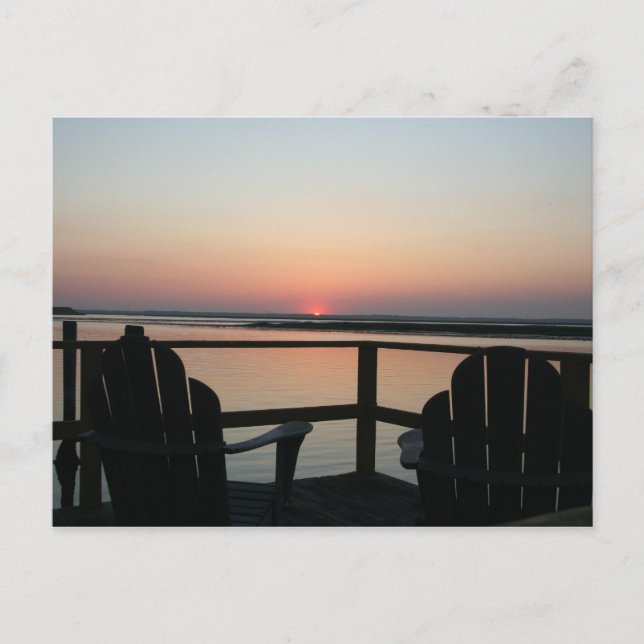 carte postale coucher de soleil (Devant)