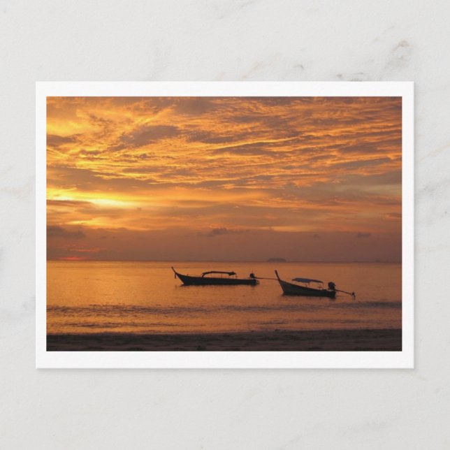 Carte Postale Coucher de soleil (Devant)