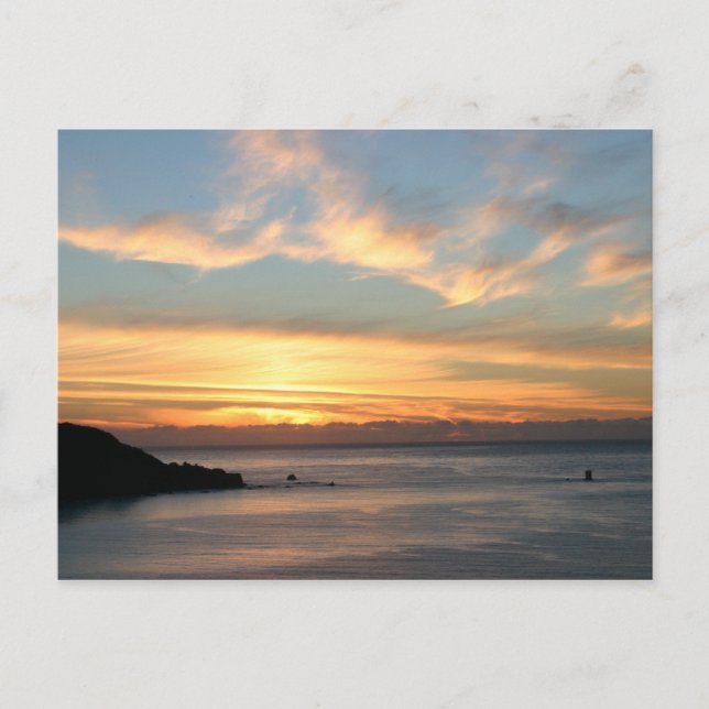 Carte Postale coucher de soleil (Devant)