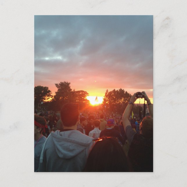 Carte Postale coucher de soleil (Devant)