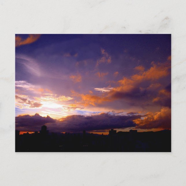Carte Postale Coucher de soleil (Devant)