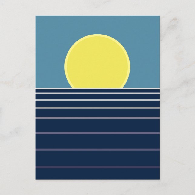Carte Postale Coucher de soleil (Devant)