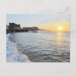 Carte Postale Coucher de soleil à Aberystwyth