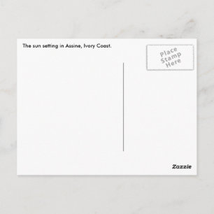 Carte Postale Coucher de soleil à Assinie, Côte d'Ivoire