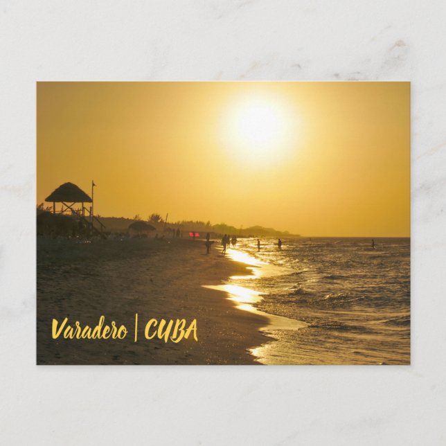Carte Postale Coucher de soleil à Cuba (Devant)