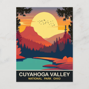 Carte Postale Coucher de soleil à Cuyahoga Valley, Ohio, Voyage
